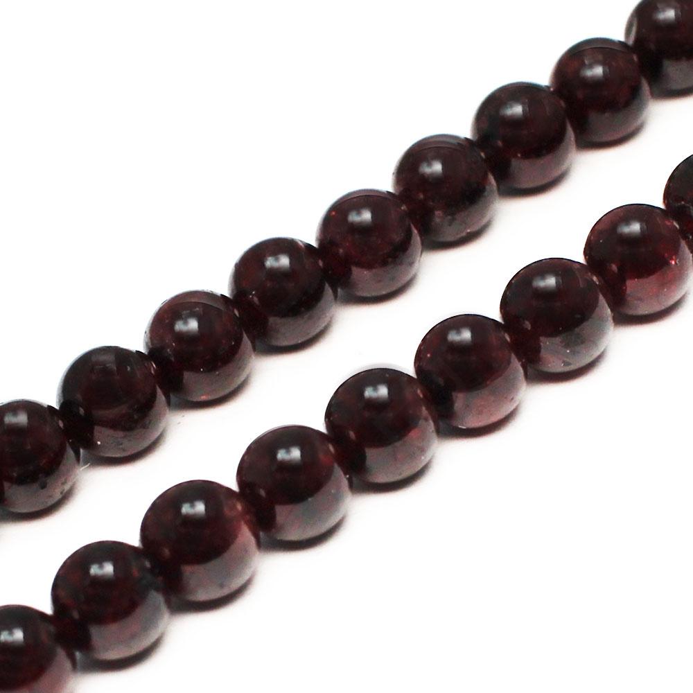 Garnet Round Beads - 6mm 15" inch