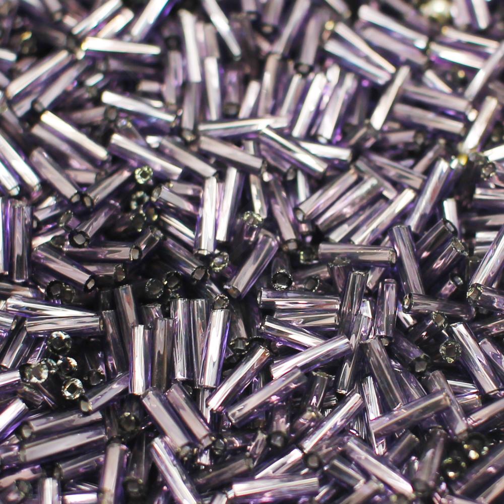 FGB 6mm Twisted Bugles - Silver Lined Lavender 50g