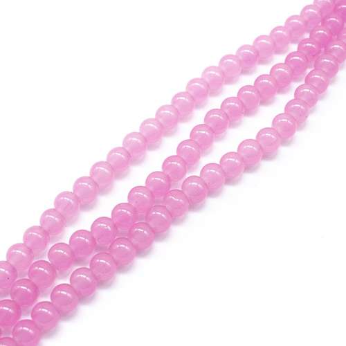 Milky Glass Beads 8mm - Light Pink