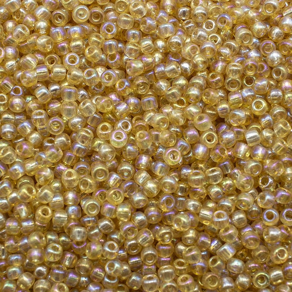 FGB Seed Beads Size 12 Trans Rainbow Golden Sand - 50g