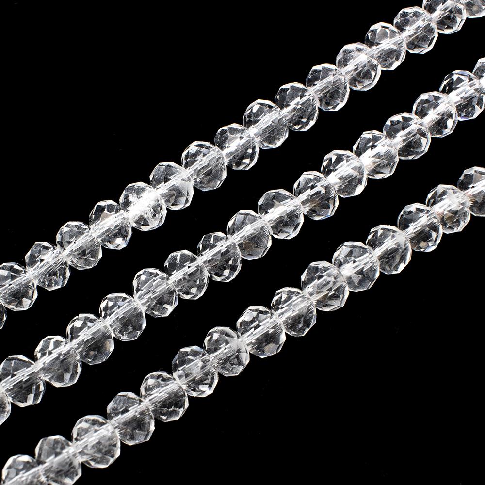 Crystal Rondelle 3x4mm - Clear 16" String