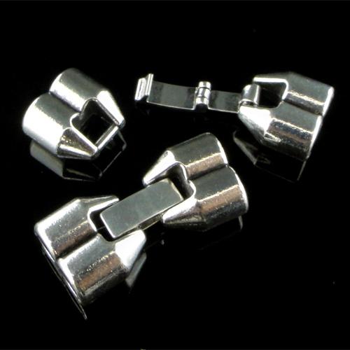 Glue in Clasp 5mm Double Hole Antique Silver