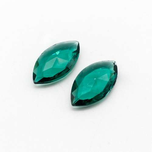 Glass Teal Large Diamond 32x17mm