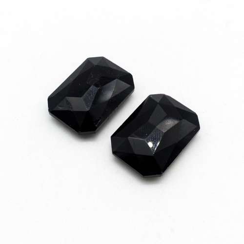 Glass Black Large Rectangle 27x19mm
