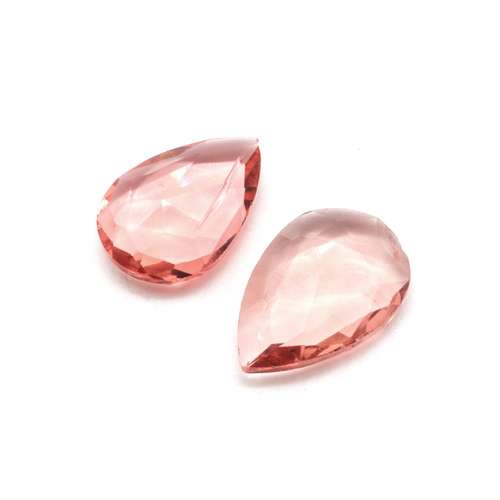 Glass Peach Large Drop 29x20mm