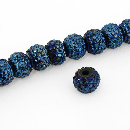 Resin Sparkle Bead 6mm - Blue