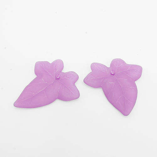 Lucite Leaf Large - Amethyst - 15 pcs
