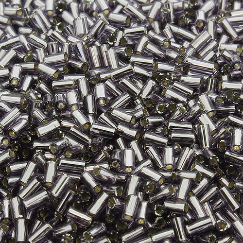 Toho 3mm Bugle Seed Beads 10g - Silver-Lined Tanzanite