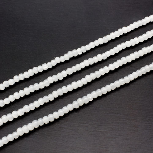 Glass Round Beads 5mm - Milky White
