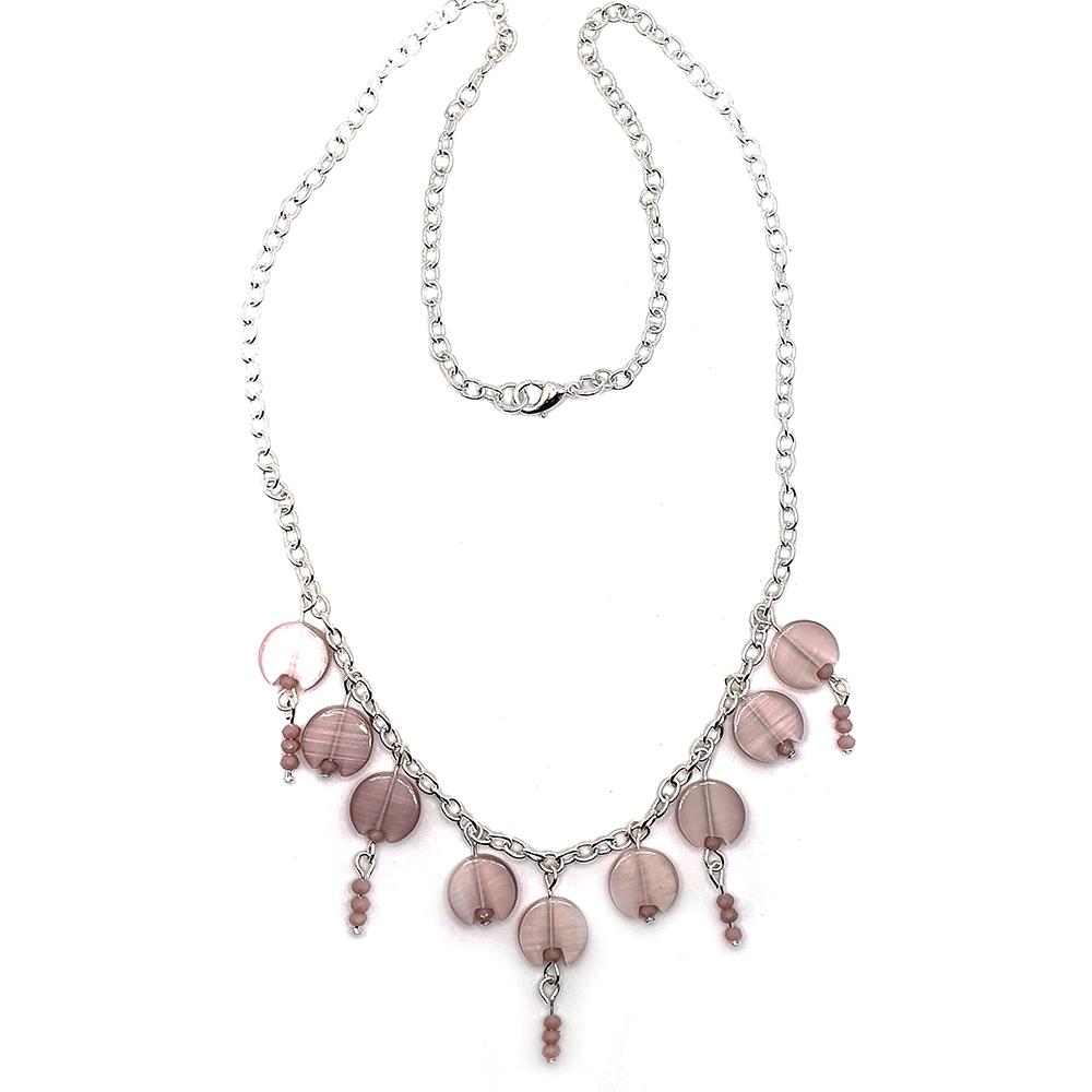 Cats Eye Jewellery Kit mauve jewelry making kit — DIY set with beads and instructions for creating handmade jewelry