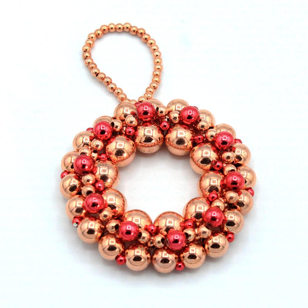 Acrylic Round Beads Selection for Wreath - Copper