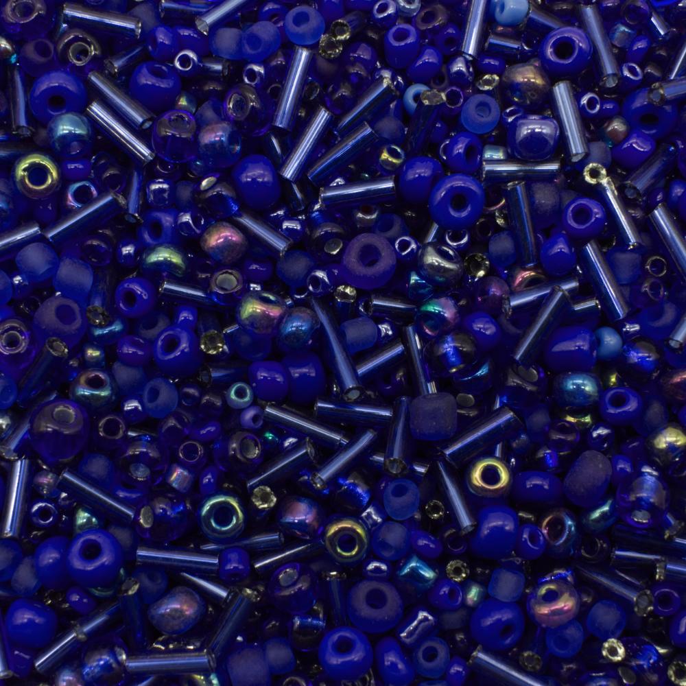 Seed Beads Mixes  Dark Blue 100g