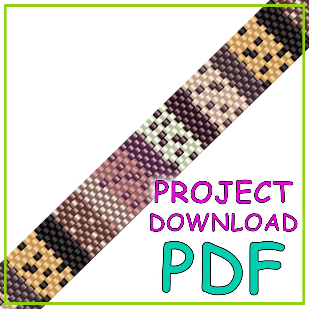 Treasure Bracelet Antique Rose Pattern Download - PDF Instructions