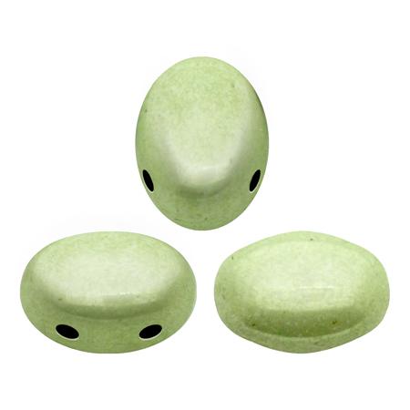 Samos Puca Beads 10g - Opaque Light Green Ceramic Look