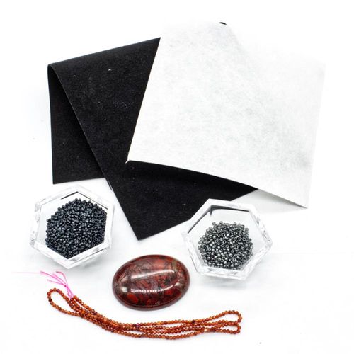BC Week4/5 2022 - Bead Embroidery - Poppy Jasper