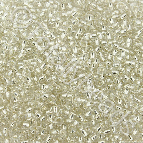Seed Beads Silver Lined  Clear - Size 11 100g
