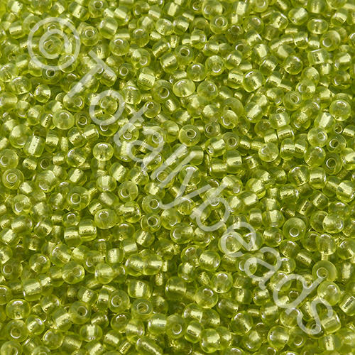 Seed Beads Silver Lined  Lime Green - Size 11 100g