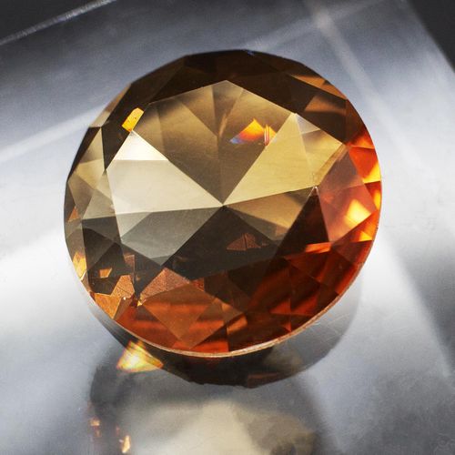 Crystal Round Cabochons 18mm - Crystal Peach