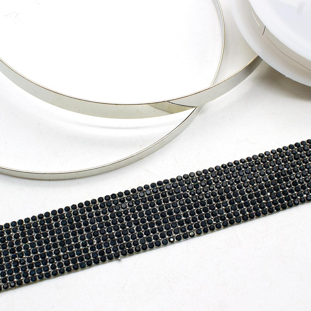 Crystal Ribbon Hair Band Kit midnight blue jewelry making kit — DIY set with beads and instructions for creating handmade jewelry
