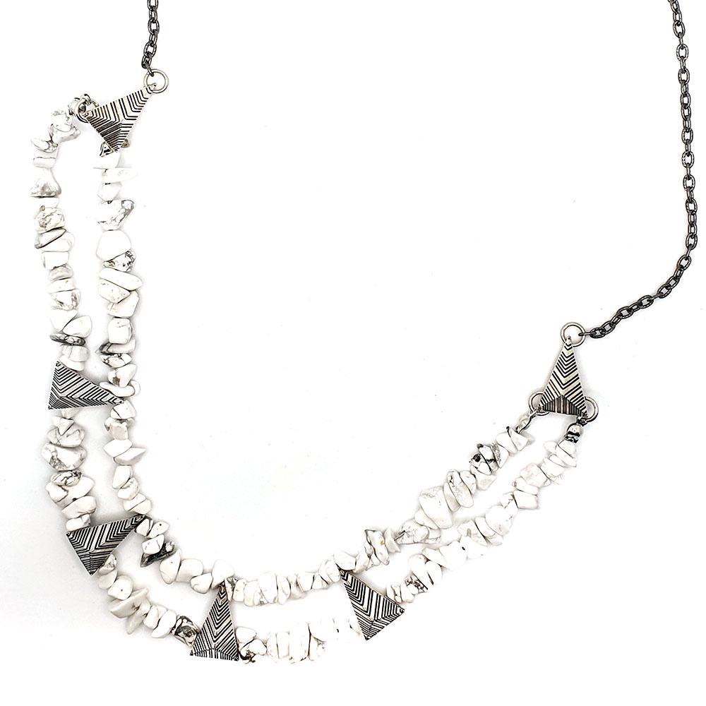 Amara Necklace howlite necklace making kit — DIY set with beads and instructions for creating handmade jewelry