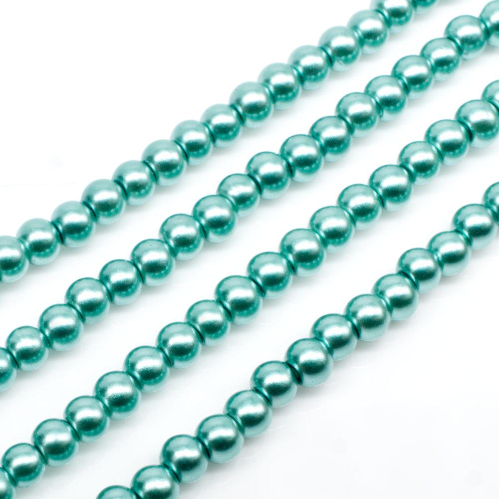Glass Pearl Round Beads 3mm - Turquoise