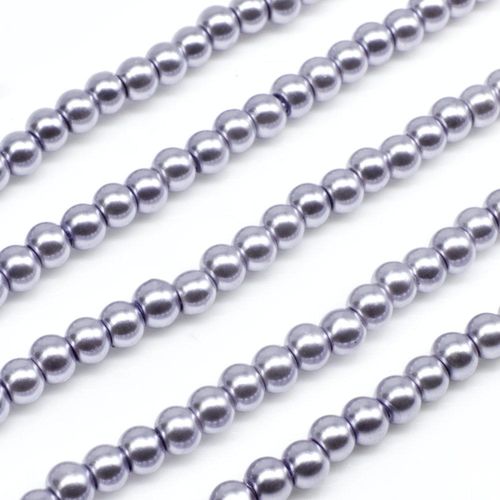 Glass Pearl Round Beads 3mm - Indigo Blue