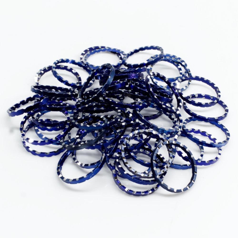 Aluminium Coloured Rings 16mm Blue 10pcs for jewellery making