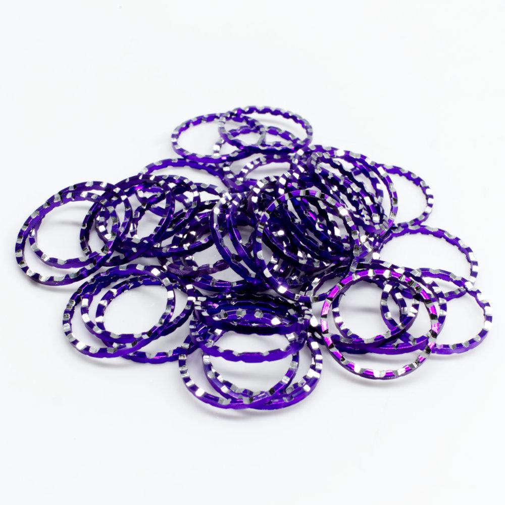Aluminium Coloured Rings 20mm Lavender 10pcs for jewellery making