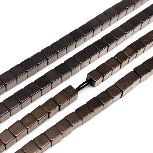 4mm hematite cube — for jewelry making, crafting, and beadwork projects