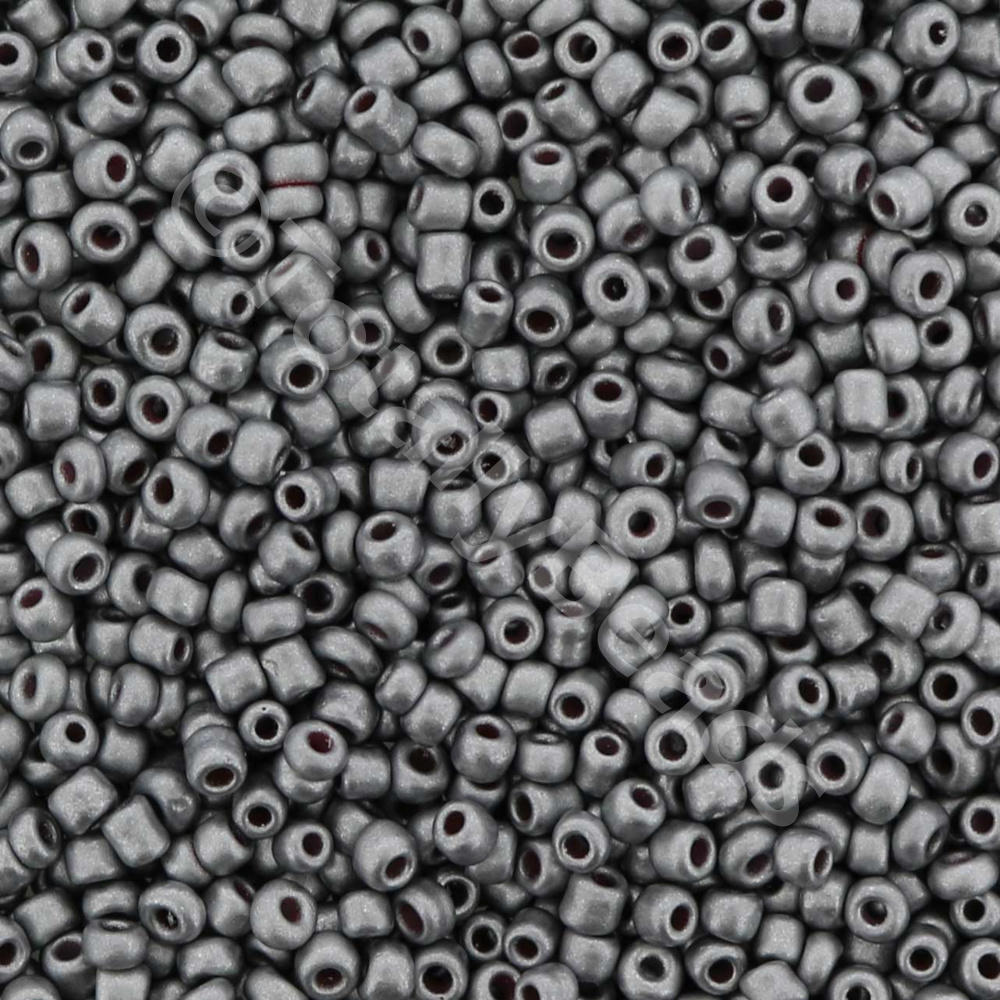 Seed Beads Metallic  Silver Frost - Size 11 100g