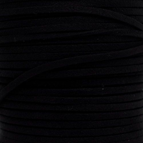 Suede Cord 3mm 5 metres  Jet for jewellery making