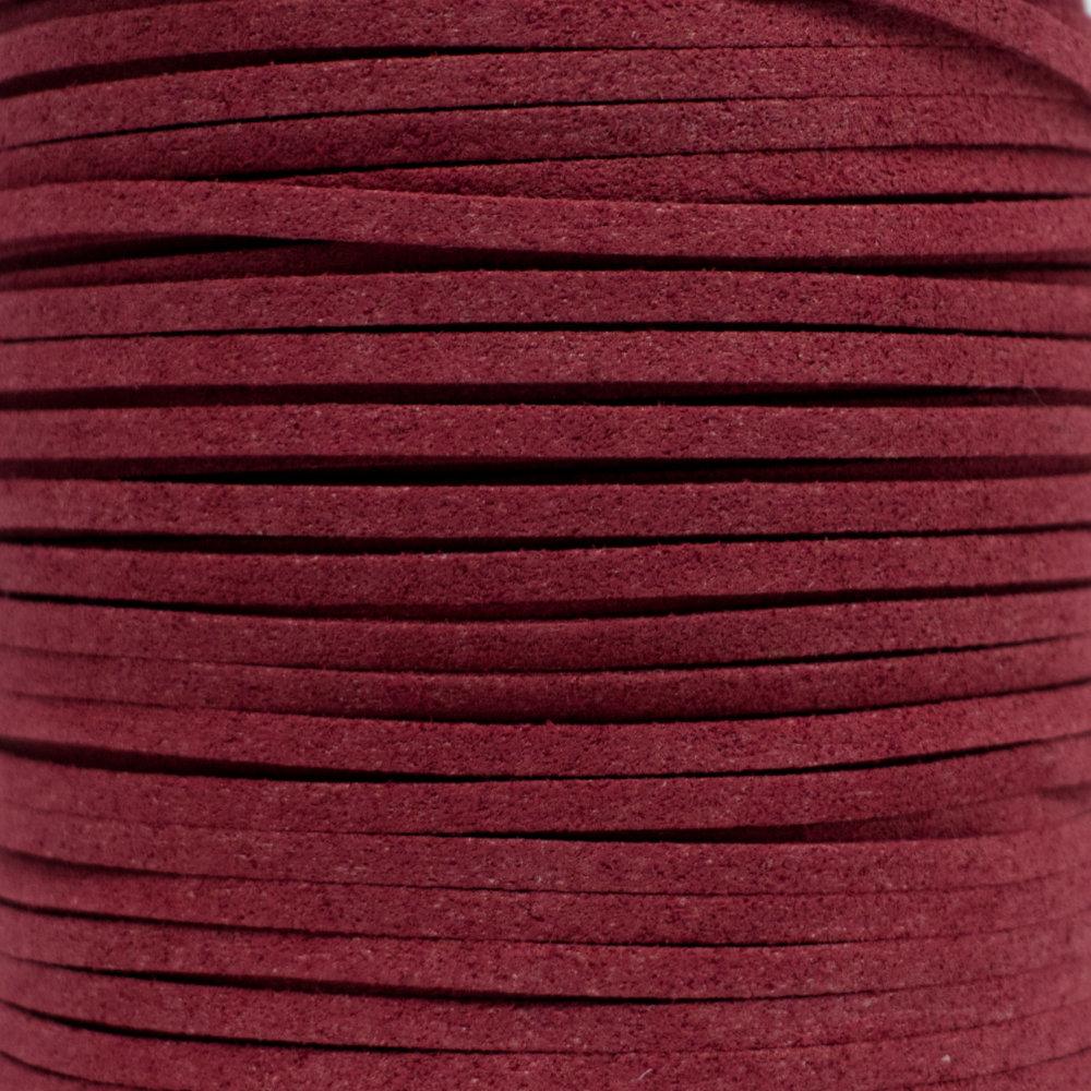 Suede Cord 3mm 5 metres  Raspberry for jewellery making