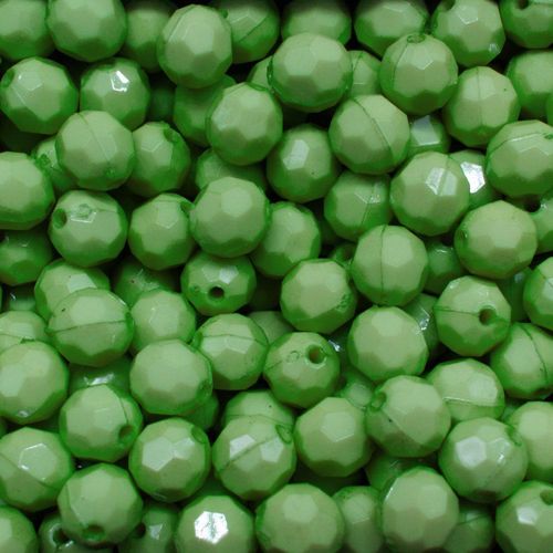Acrylic Faceted Beads 8mm 100pc   Prickly Pear for jewellery making