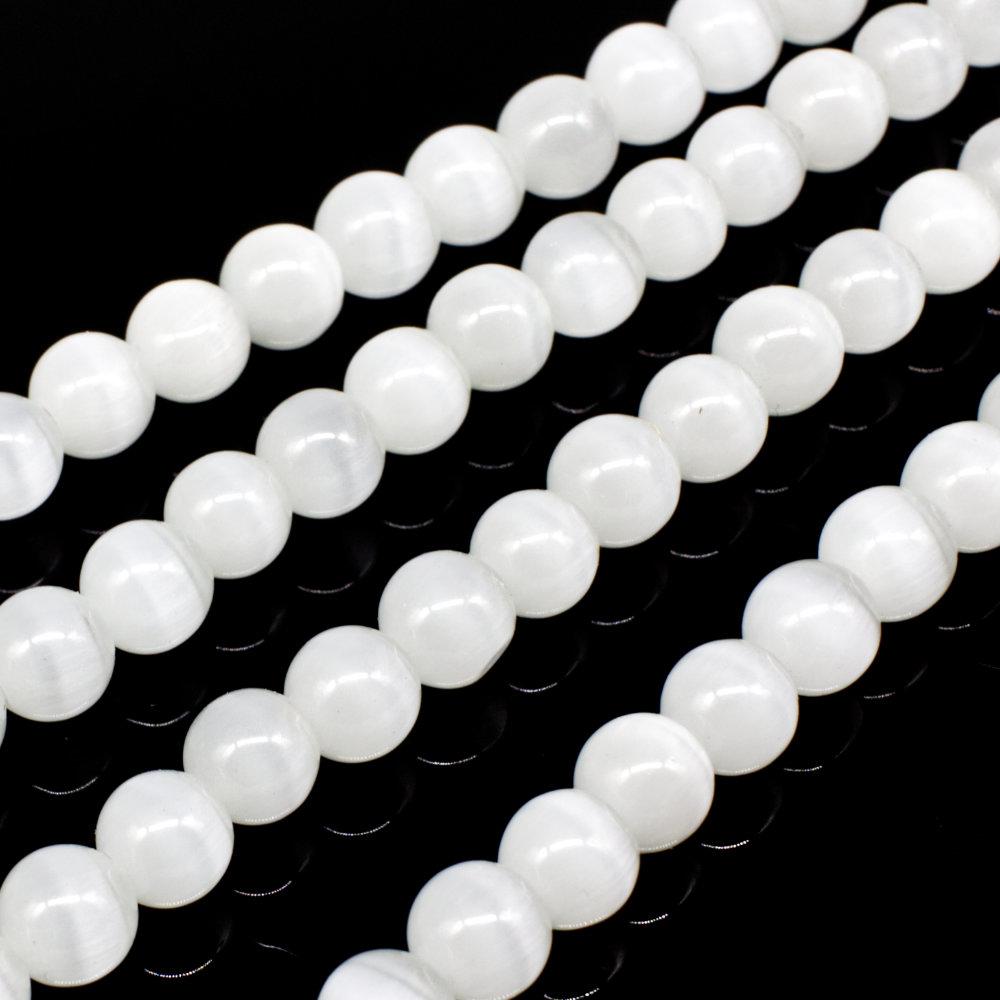 Cats Eye Bead - Round 6mm - White | Craft, hobby & jewellery supplies ...