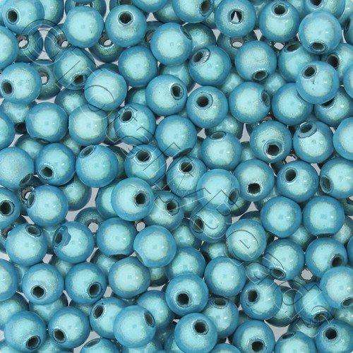 6mm Miracle acrylic round beads 6mm round aqua 65pcs — pack of 65, reflective 3D-effect beads ideal for jewelry making, crafts, and decor…