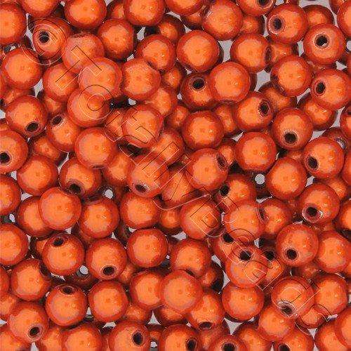 6mm Miracle acrylic round beads 6mm round orange 65pcs — pack of 65, reflective 3D-effect beads ideal for jewelry making, crafts, and dec…