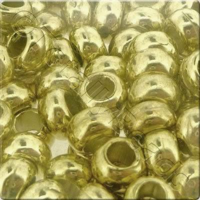 Acrylic Gold Bead - 5mm Rounded Collar