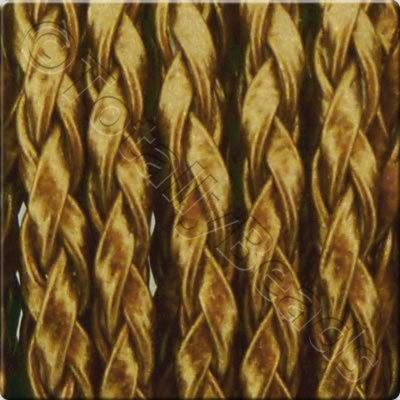 Braided Poly Cord Antique Gold - 3mm - 5m Spool