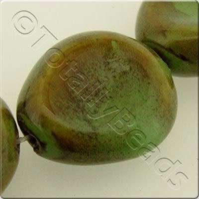 Ceramic Beads - Chips 35mm - Green