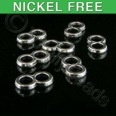 Antique SIlver Connector - 10x6mm - Figure 8 - 40pcs