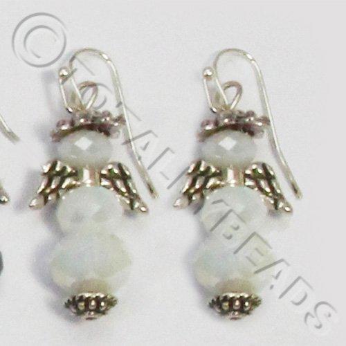 Christmas Earrings Angels - White