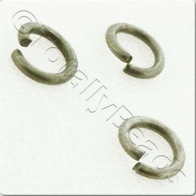 Jump Rings 6x1mm - Dull Silver Plated