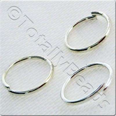 Jump Rings 8mm - Silver Plated