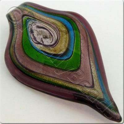 Lampwork Pendant - Shield 79mm - LPP13