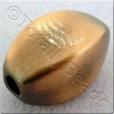 Acrylic Red Copper Bead - Square Rice 30mm