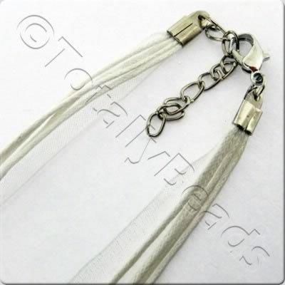 Organza Necklace Cord - White