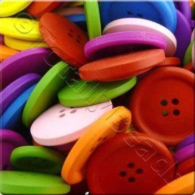Childrens Wooden Buttons - 30mm