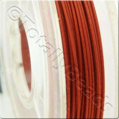 Tigertail Wire 0.45mm - Metallic Red - 10m
