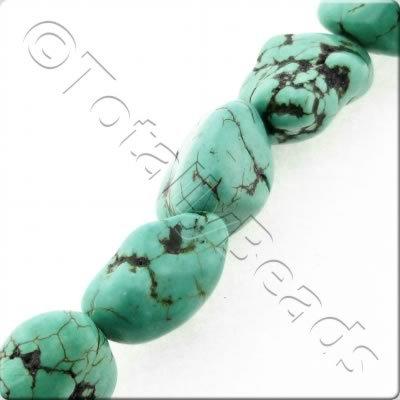 Turquoise Howlite Nuggets - 15mm