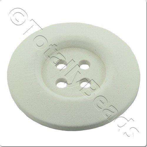 Wooden Button 30mm - White